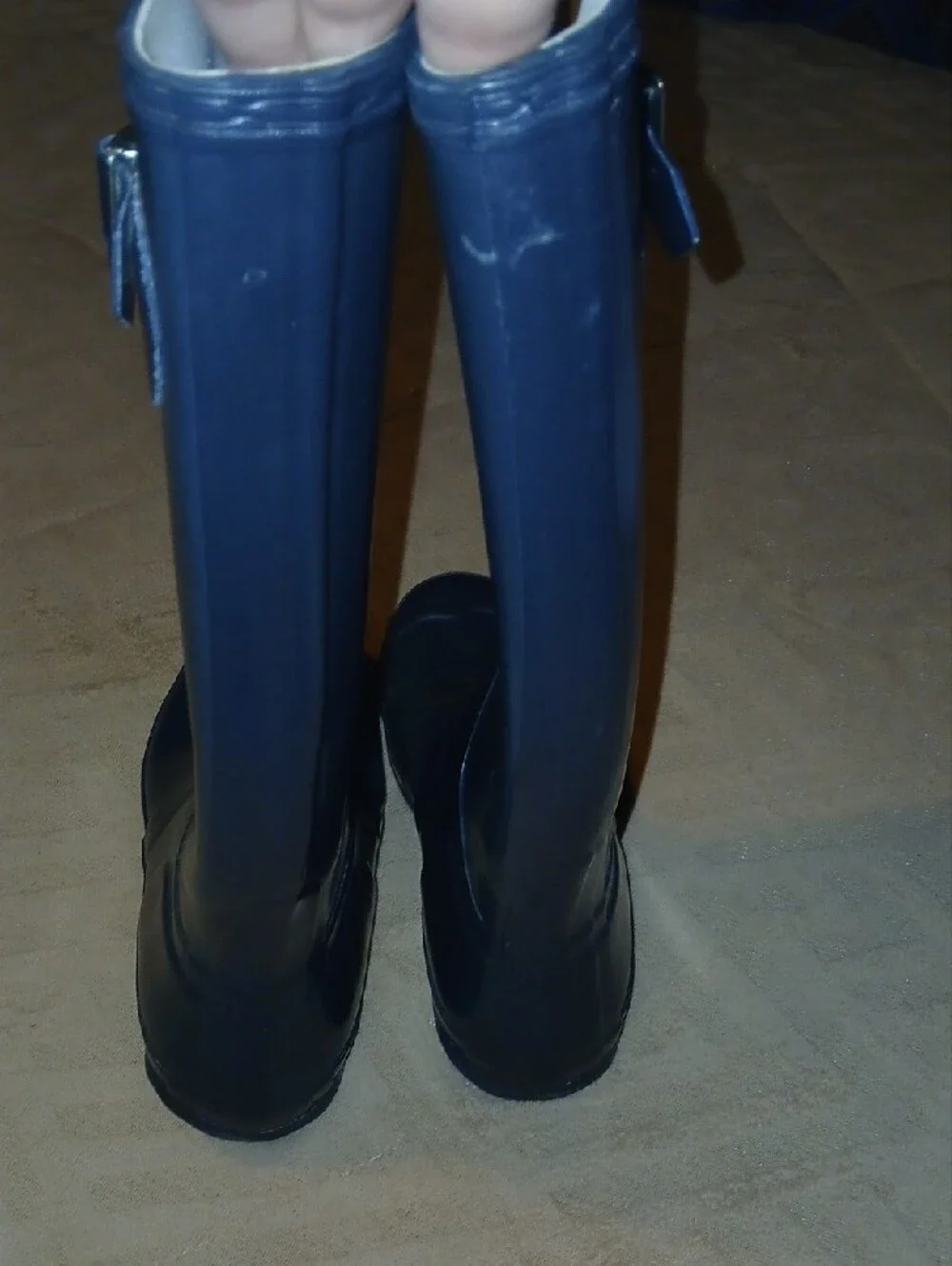 Hunter Unisex Navy Original Gloss Tall Rain/Snow Boots Sz: M6, W7